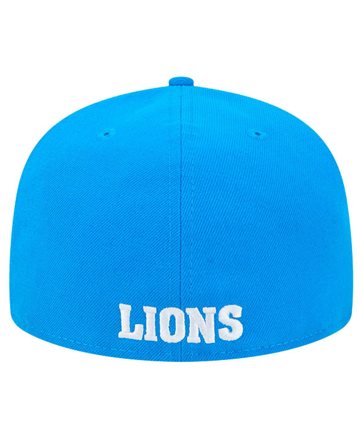 New Era Men's Blue Detroit Lions Omaha Throwback 59FIFTY Fitted Hat