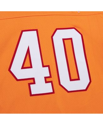 Men's Mike Alstott Orange Tampa Bay Buccaneers Player Name Number Hoodie Legacy Jersey