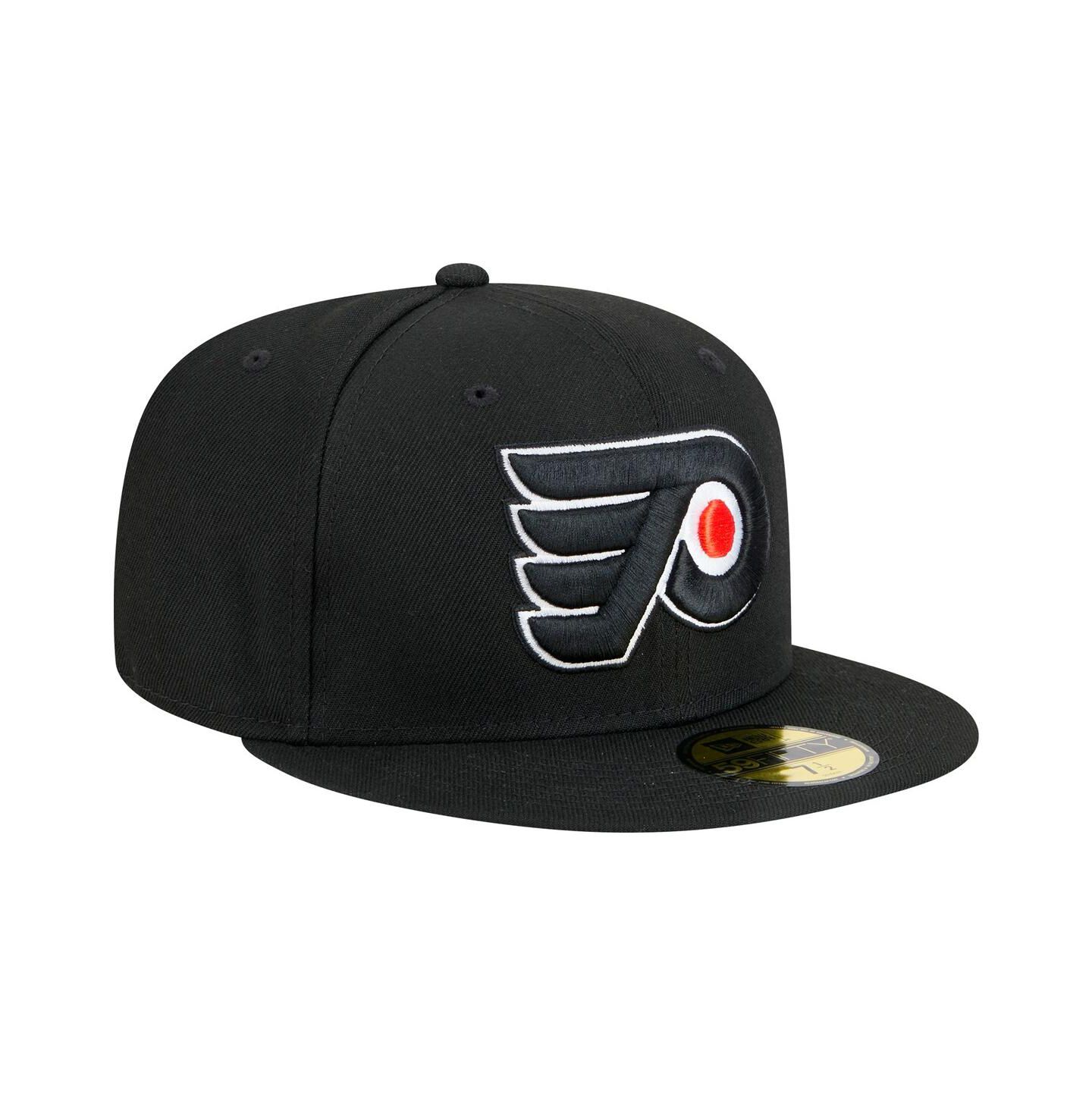Мужская кепка New Era Black Philadelphia Flyers Core 59FIFTY Fitted Hat — фото 2