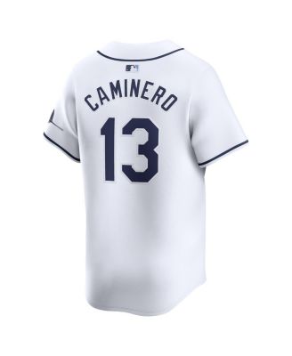 Big Boys and Girls Junior Caminero White Tampa Bay Rays Home Limited Player Jersey