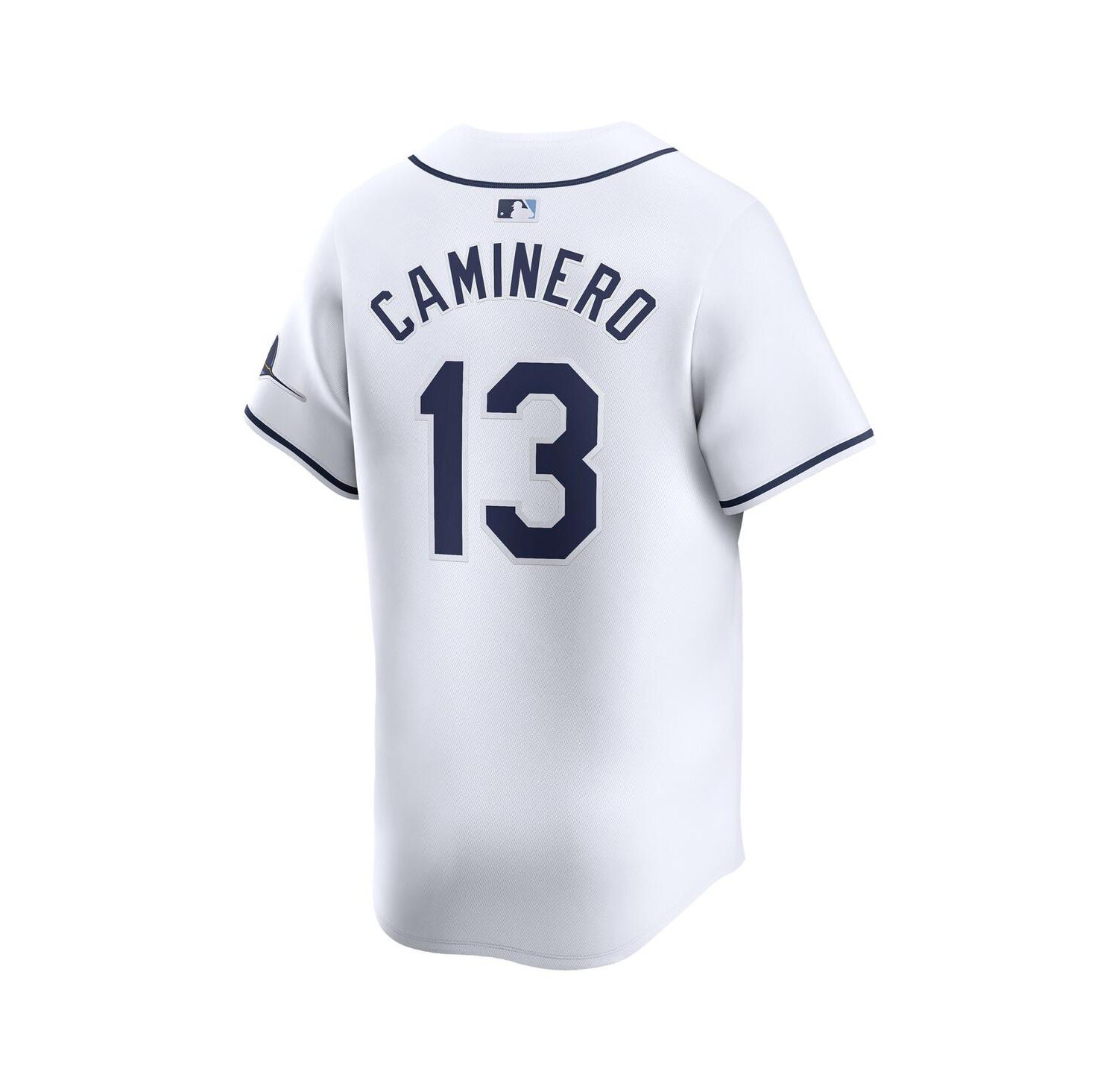 Big Boys and Girls Junior Caminero White Tampa Bay Rays Home Limited Player Jersey