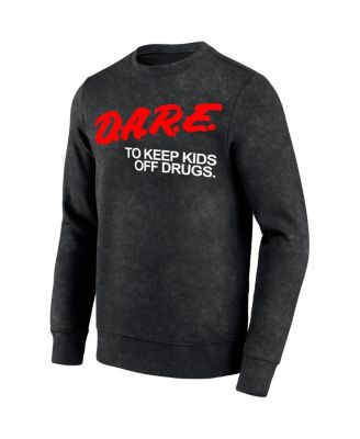 Men's Black D.A.R.E Logo Washed Pullover Sweatshirt