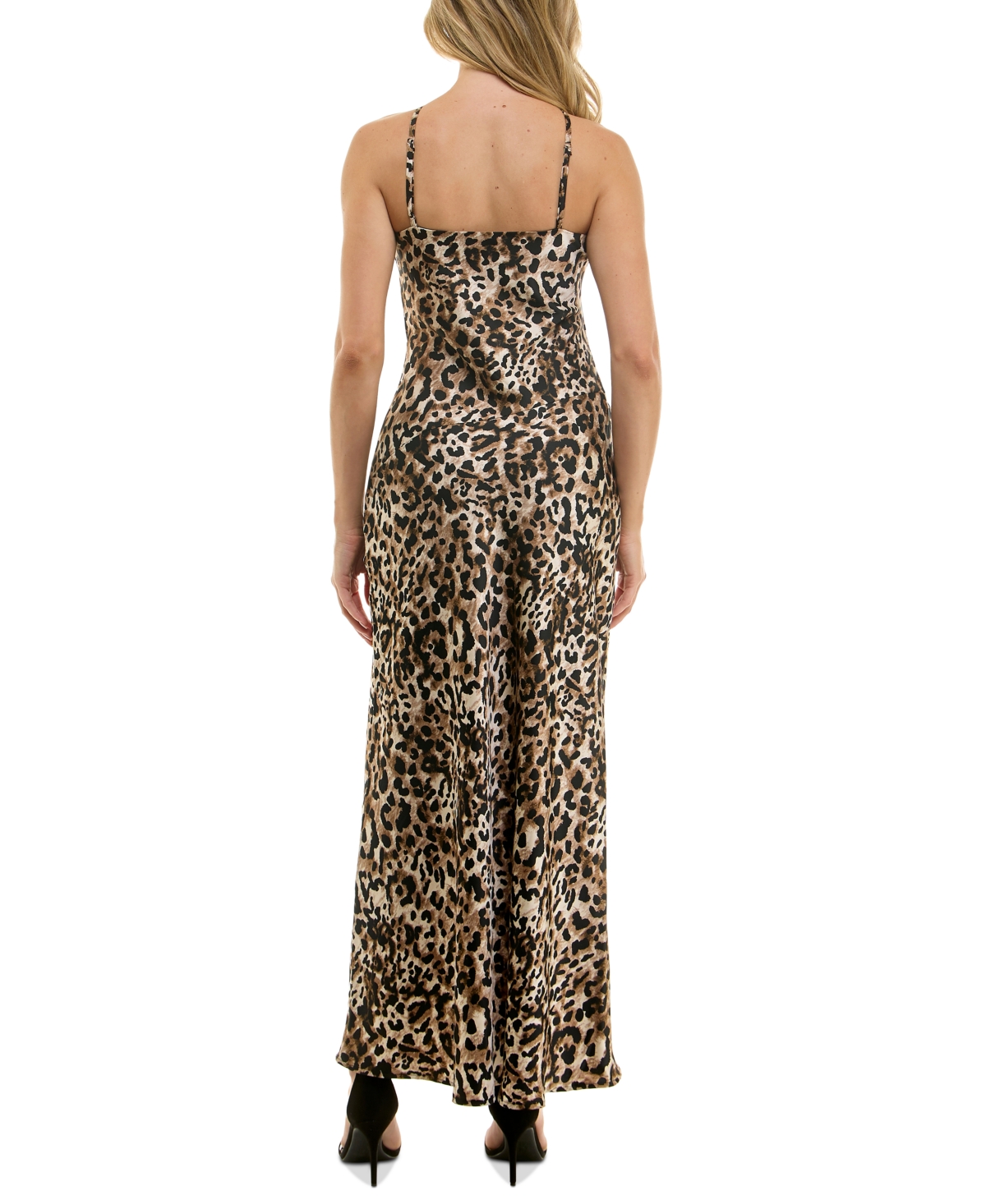 Bcx Juniors' Animal Print Halter Gown In Color 1