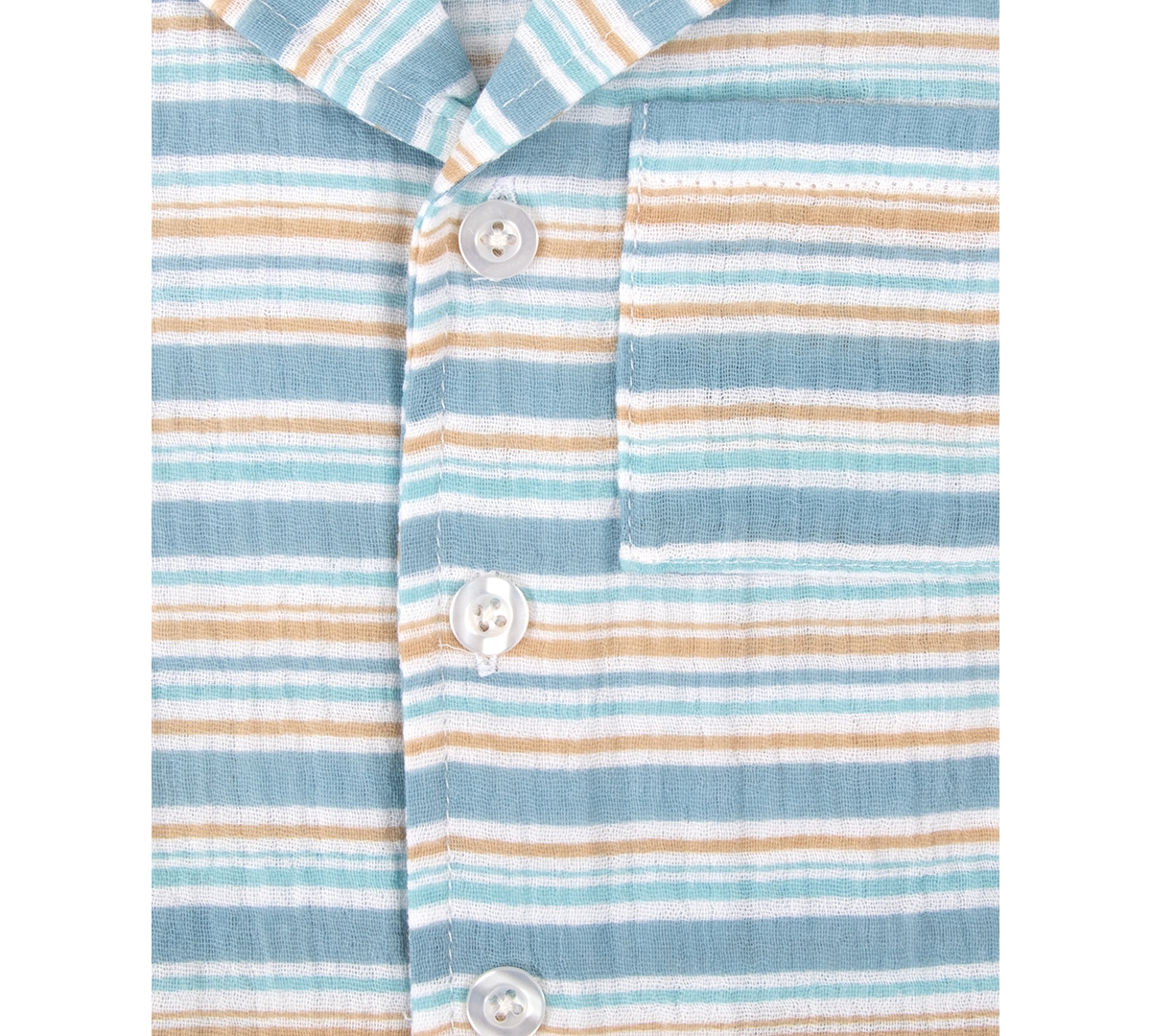 Baby Essentials Baby Boys 2-pc. Striped Shirt & Shorts Set In Blue