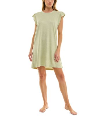 Women's Ruffled-Sleeve Short Sleepshirt