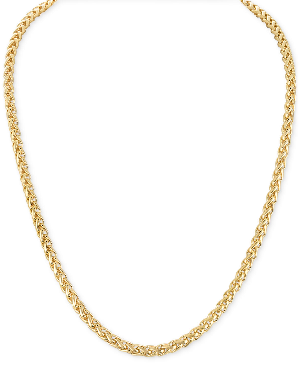 Shop Esquire Men's Jewelry 2-pc. Set Wheat Link Chain Necklace & Matching Bracelet, Set In Sterling Silver Or 14k Gold-plated S