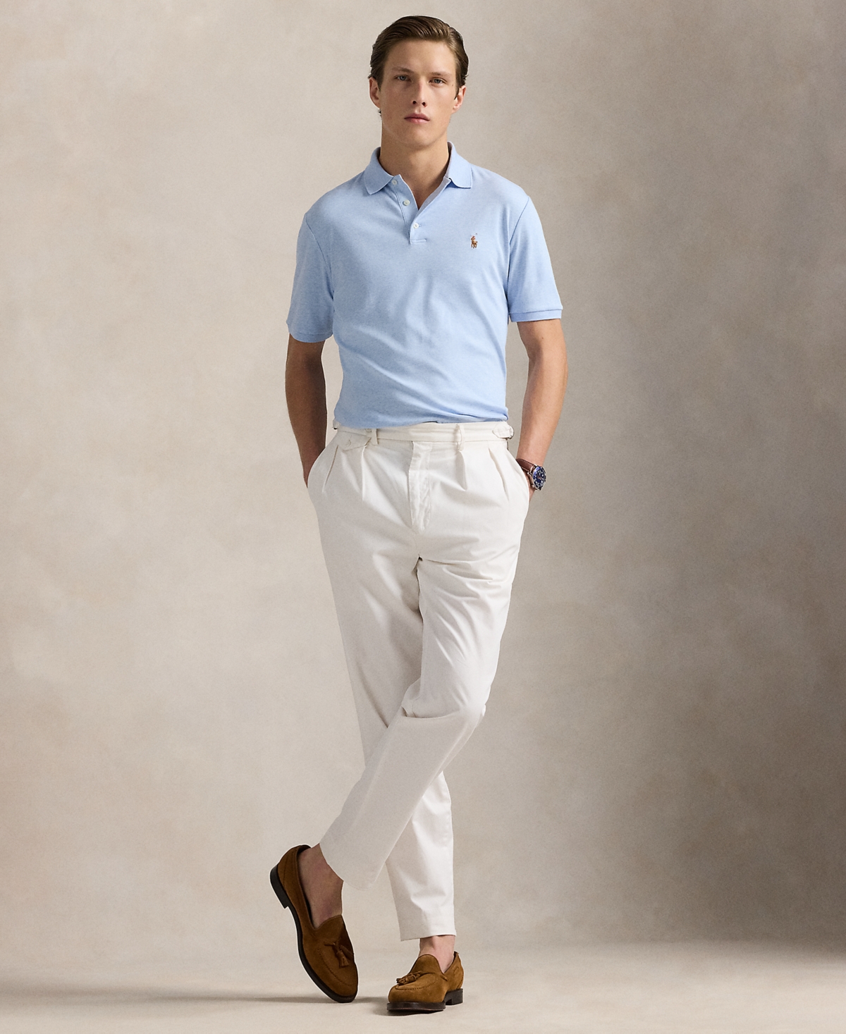 Polo Ralph Lauren Men's Big & Tall Classic Fit Soft Cotton Polo In Blue
