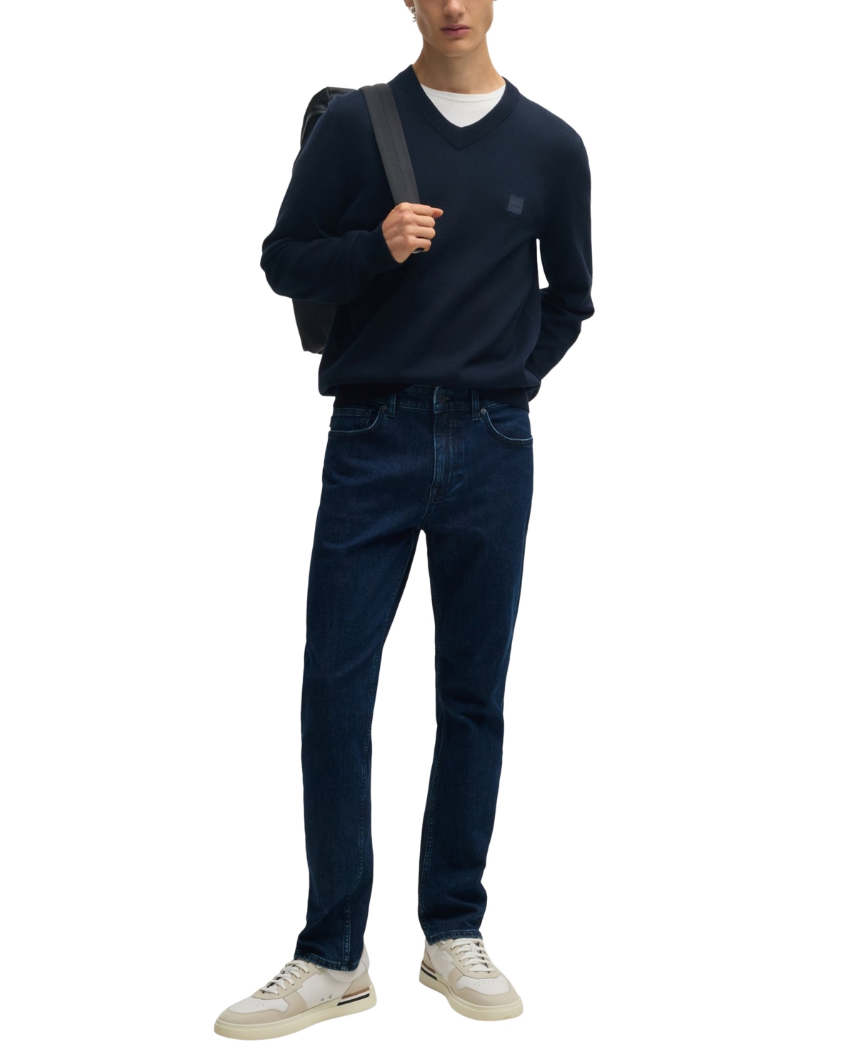 HUGO BOSS BOSS BY HUGO BOSS MEN'S SLIM-FIT INDIGO BLUE JEANS 