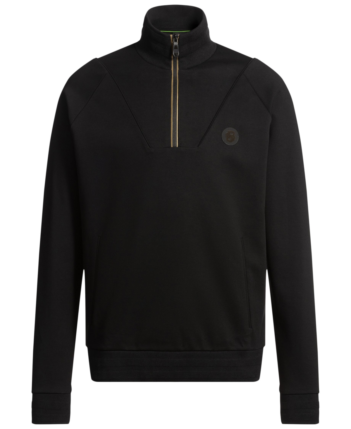 HUGO BOSS BOSS BY HUGO BOSS MEN'S DOUBLE B MONOGRAM ZIP-NECK SWEATSHIRT 