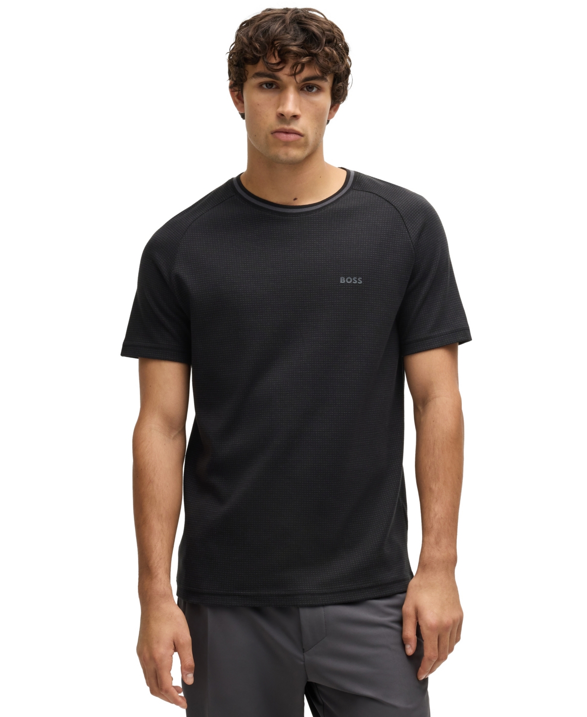 Hugo Boss Boss By  Men's Logo Detail Relaxed Fit T-shirt In Black