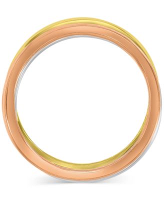 3-Pc. Set Cubic Zirconia Stack Rings (2-1/2 ct. t.w.) in Tri-Tone Sterling Silver