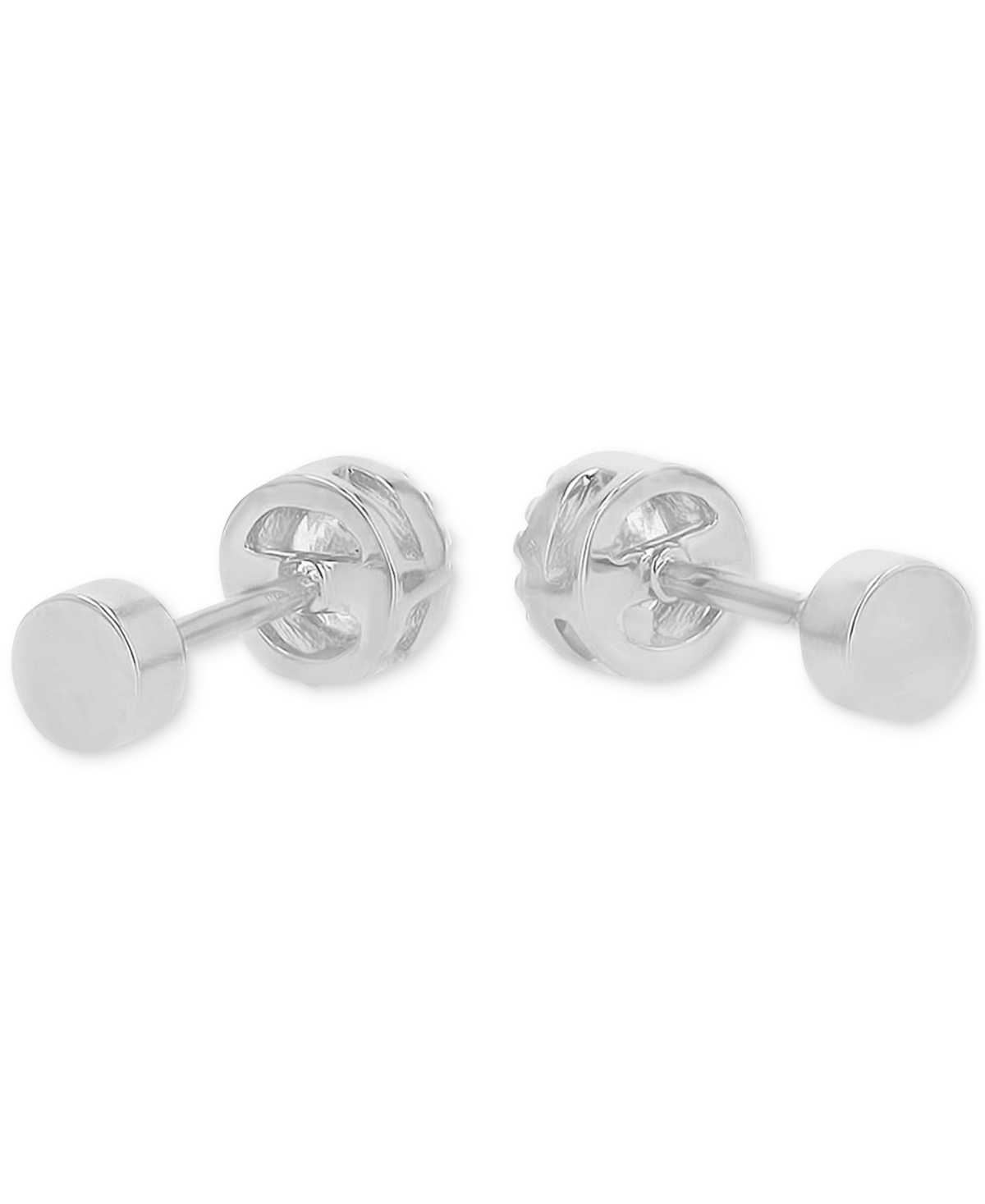 Macy's Cubic Zirconia Stud Earrings (3/8 Ct. T.w.) In 14k Gold-plated Sterling Silver In Silver