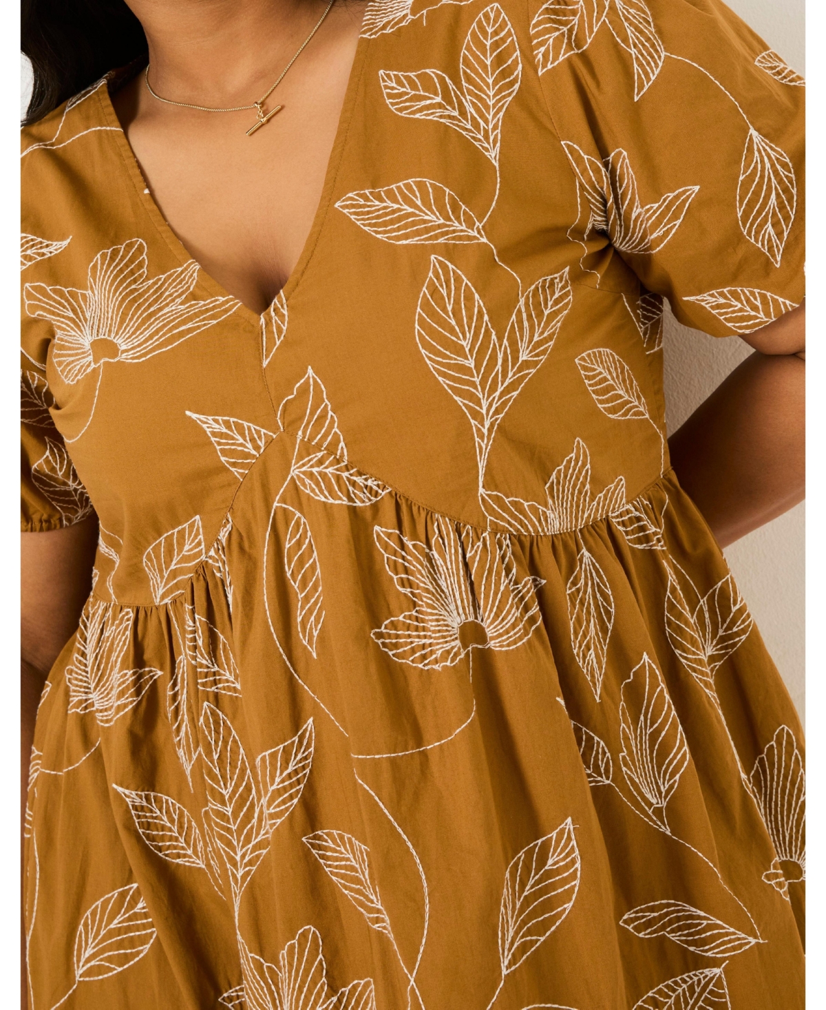 FatFace Plus Size Remi Detail Midi Dress
