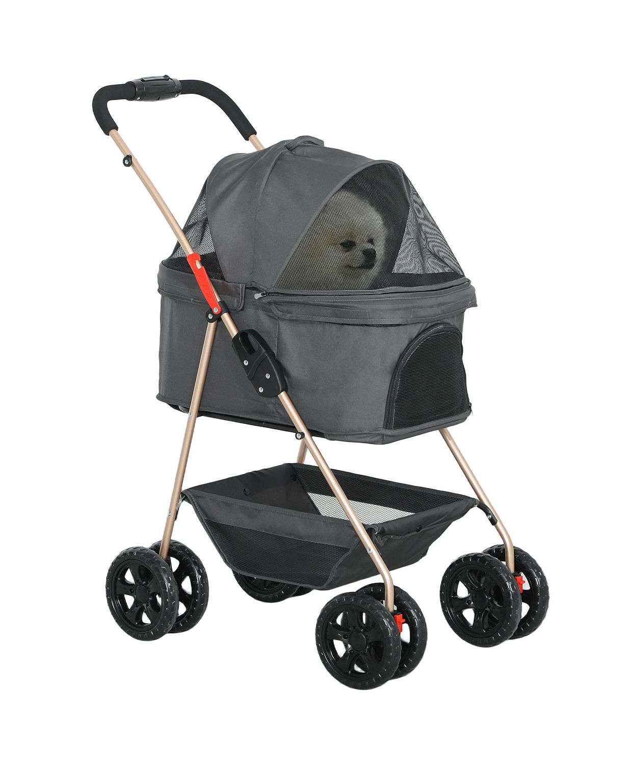 3 in 1 Pet Stroller with Detachable Carrier for Mini Dogs and Cats
