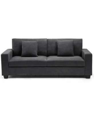 3-Seater Corduroy Sofa with Removable Cover and Deep Seats