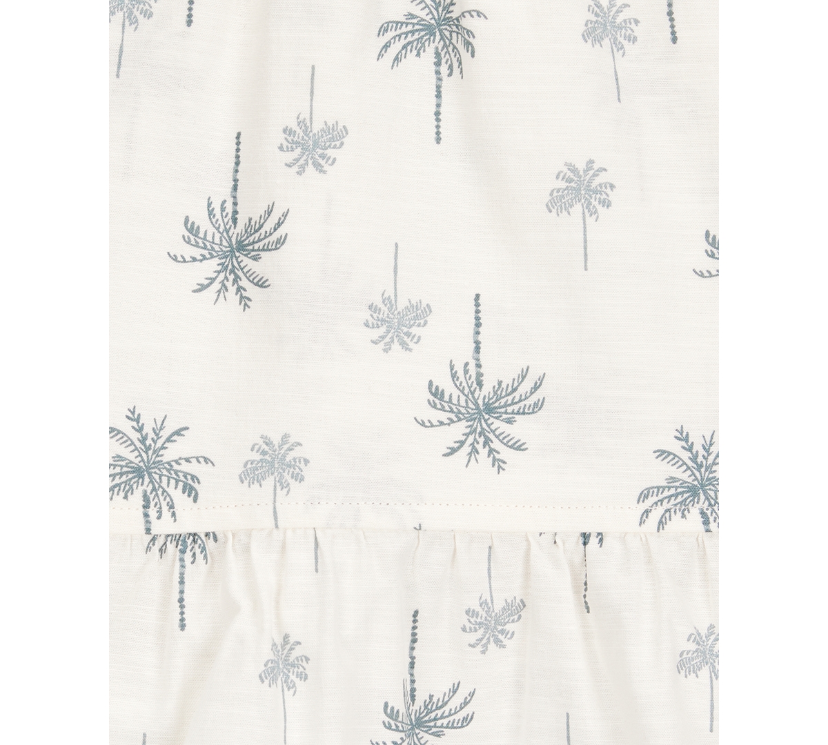 Shop Carter's Toddler Girls Cotton Palm Tree Floral Top & Shorts, 2-piece Set In Ivory