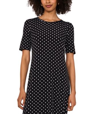 Women's Printed Elbow-Sleeve Maxi Dress