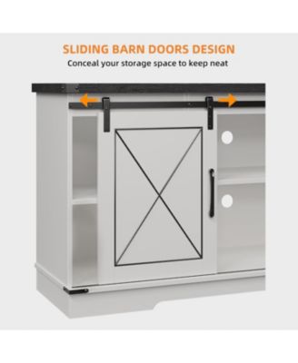 TV Stand for 65 Inch TV, Entertainment Center with Storage and Sliding Barn Doors