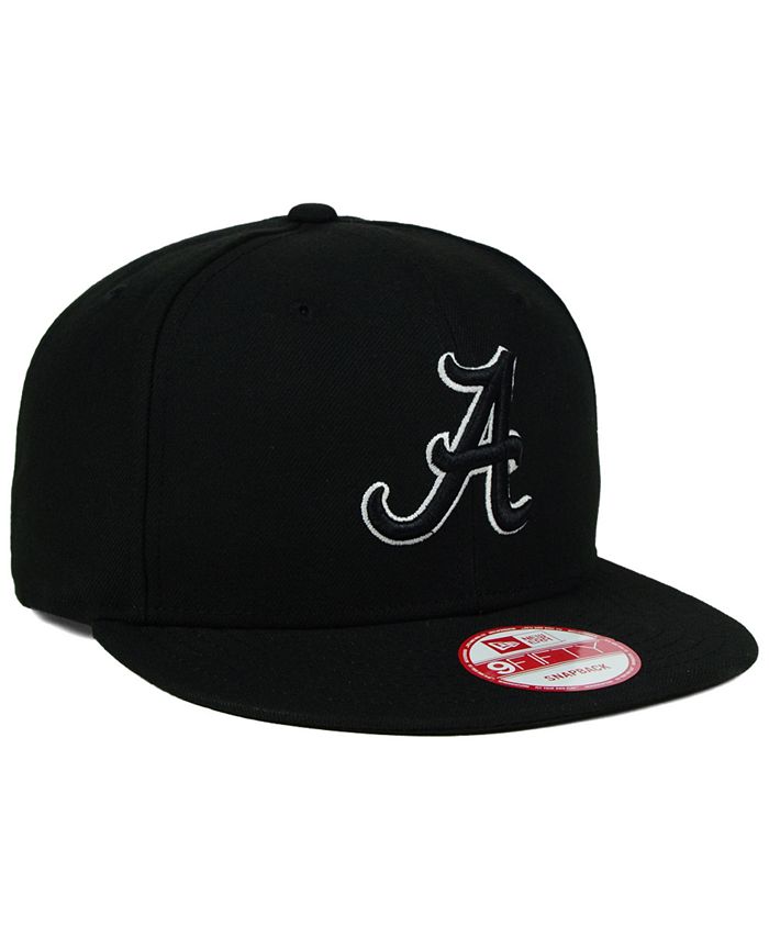 New Era Alabama Crimson Tide Black White 9FIFTY Snapback Cap Macy's