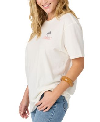 Juniors' Coastline Oversized Graphic T-Shirt