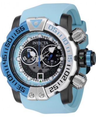 Men's 44848 Sea Hunter Quartz Chronograph White, Light Blue, Transparent Dial Watch