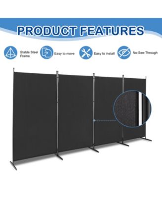 Carbon Steel Frame Foldable Screen for Privacy and Versatile Room Partition