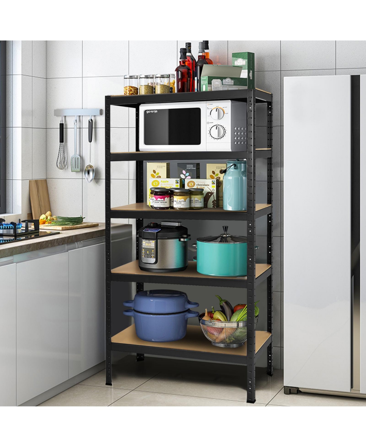 Slickblue 71 inch Heavy Duty Steel Adjustable 5 Level Storage Shelves