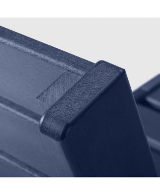 Outdoor Patio HDPE Navy Blue Loveseat Sofa with Patio Cushions