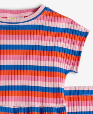 Toddler Girl 2-Pc. Stripe Ribbed-Knit Top & Flared Pants Set, Exclusively at Macy's 