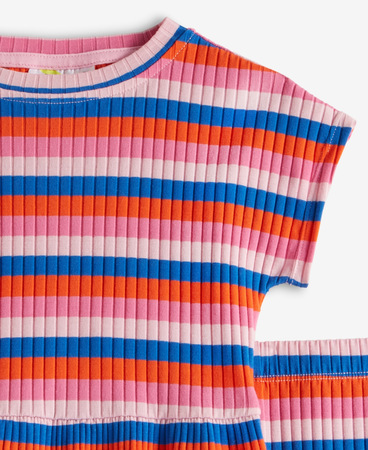 Epic Threads Toddler Girl 2-pc. Stripe Ribbed-knit Top & Flared Pants Set, Exclusively At Macy's In Bonbon