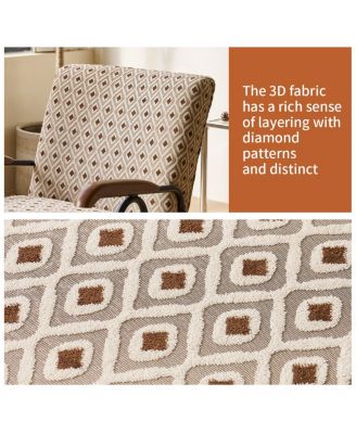 Modern Accent Chair High Back, Living Room Chairs with Metal Legs and Soft Padded