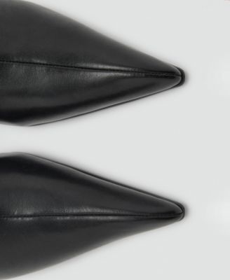 MANGO Women's Leather Pointed Ankle Boots