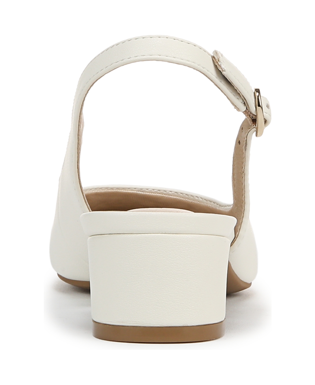 Lifestride Women's Lorena Pointed Toe Slingback Pumps In Bright White Faux Leather