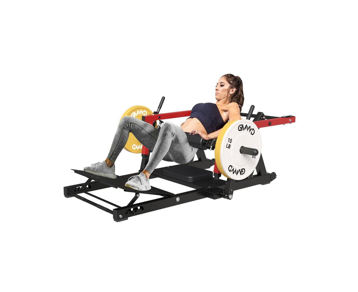 Hip Thrust Machine, 800LBS Plate-Loaded Glute Bridge Machine with Weight Holder, Heavy Duty Butt Exercise Equipment for Glute Muscles Building