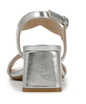 Women's Charnelle Angled Block Heel Square Open Toe Slingback Dress Sandals