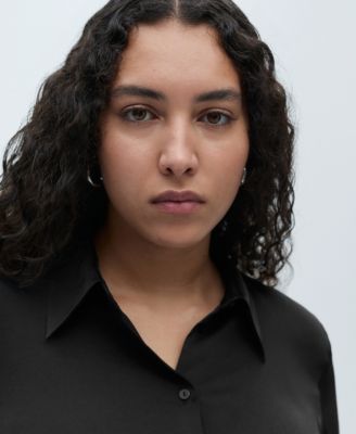 Women's Satin Finish Flowy Shirt