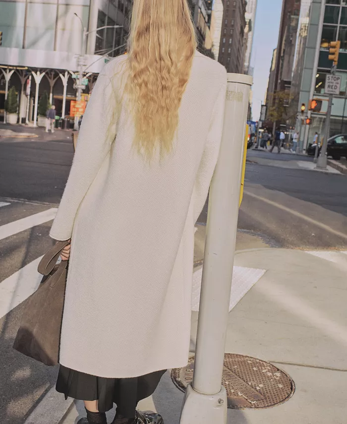Women's Knitted Long Coat - thumbnail 3