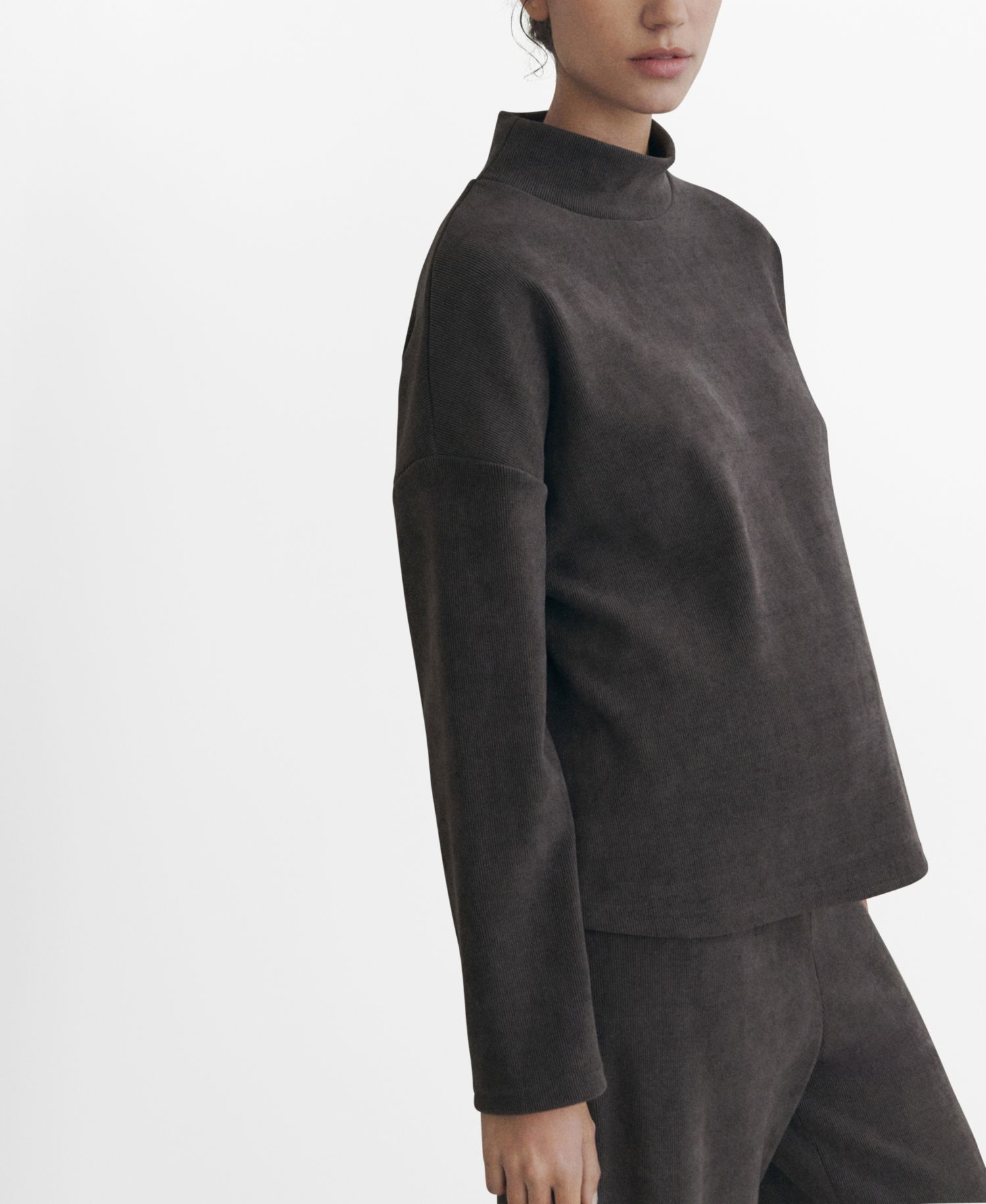 Women's Corduroy Perkins Neck Sweatshirt