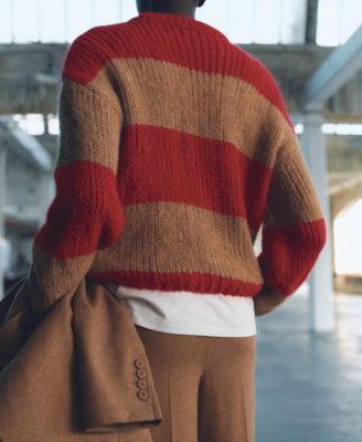 Women's Thick Knit Striped Sweater