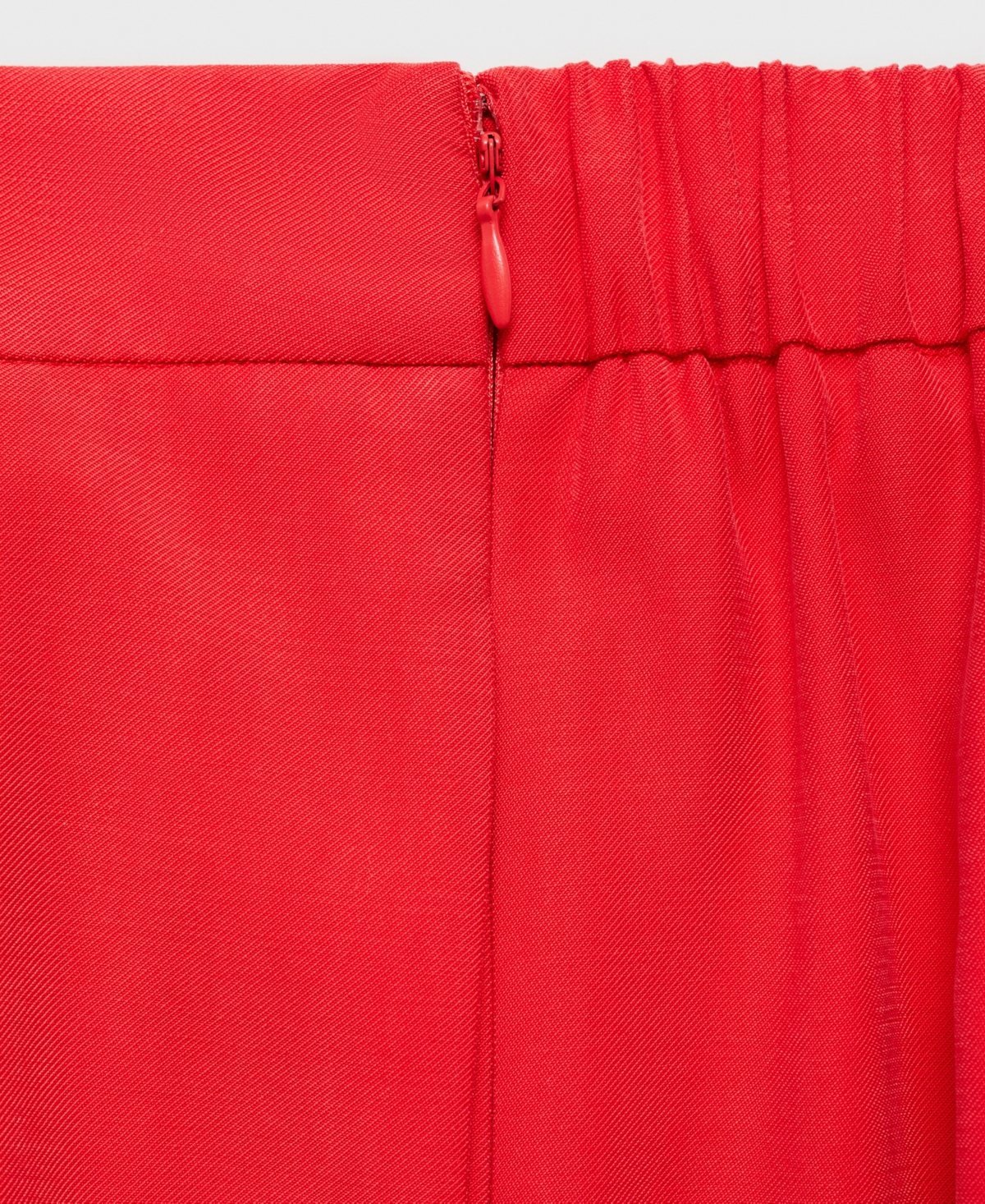 Shop Mango Women's Wide Leg Pleated Pants In Coral Red