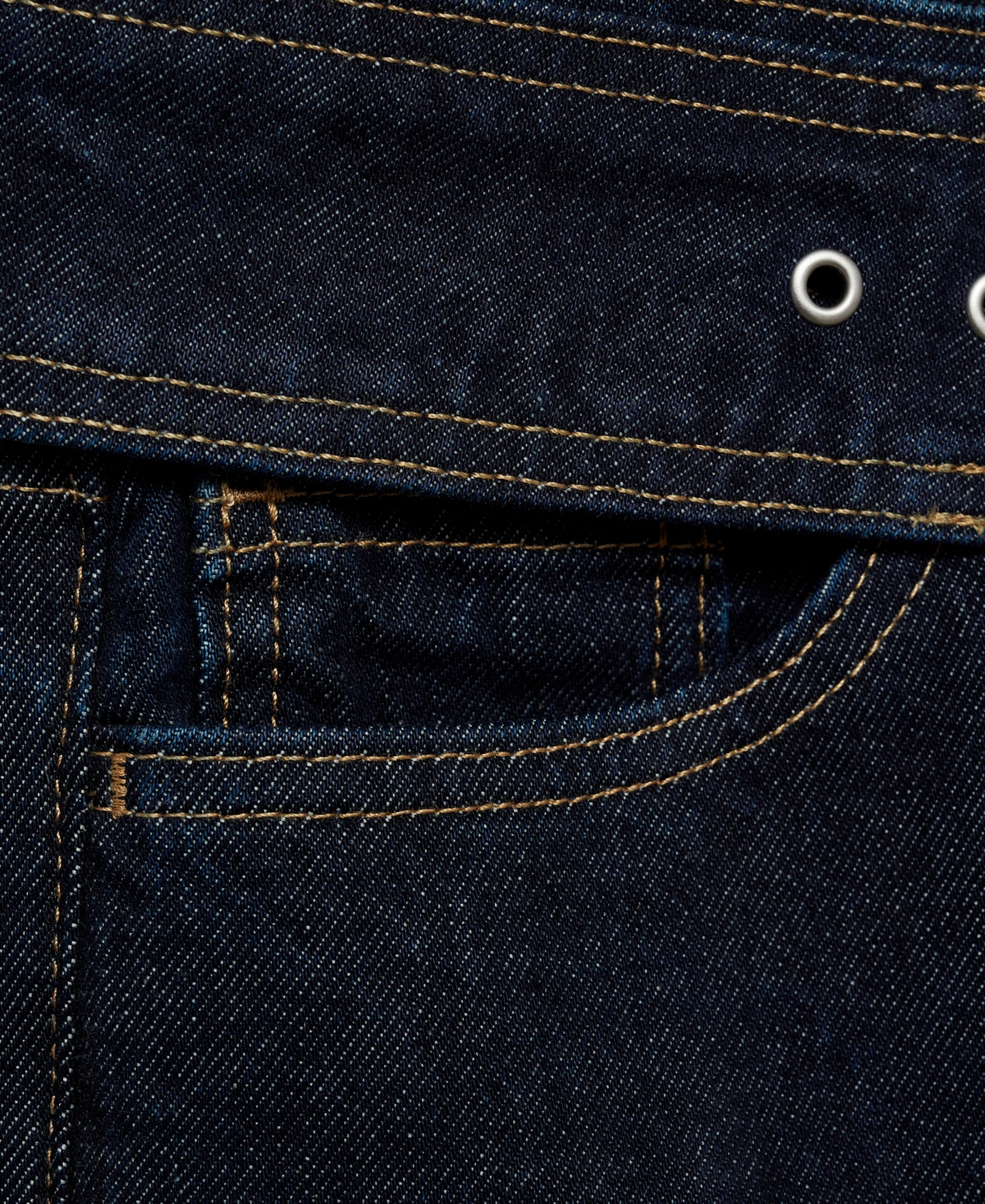 Shop Mango Women's Belted Low-rise Straight Jeans In Open Blue