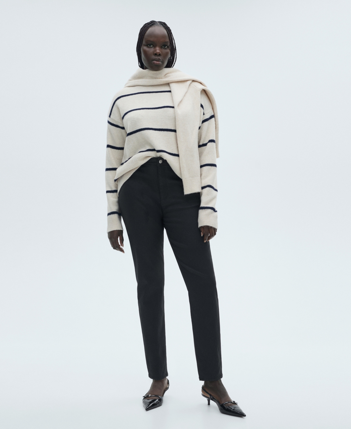 Mango Women's Skinny Coated Jeans In Black