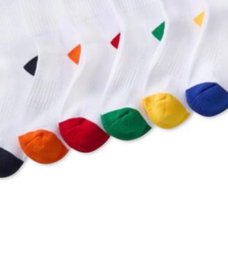 Toddler Boys Performance Polo Logo Cushioned Crew Socks, 6-Pack 