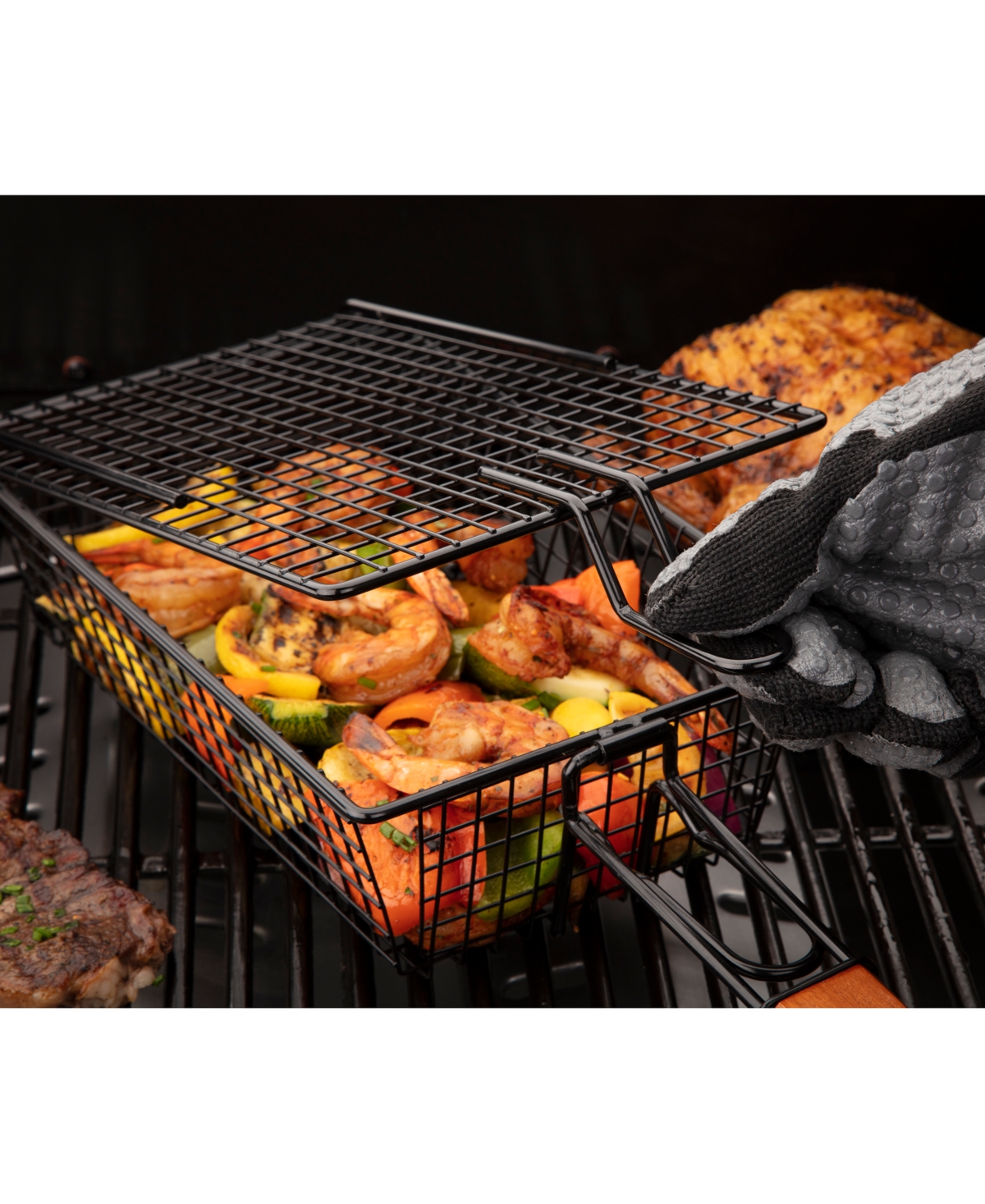 Cuisinart Nonstick Stainless Steel Grilling Basket In No Color
