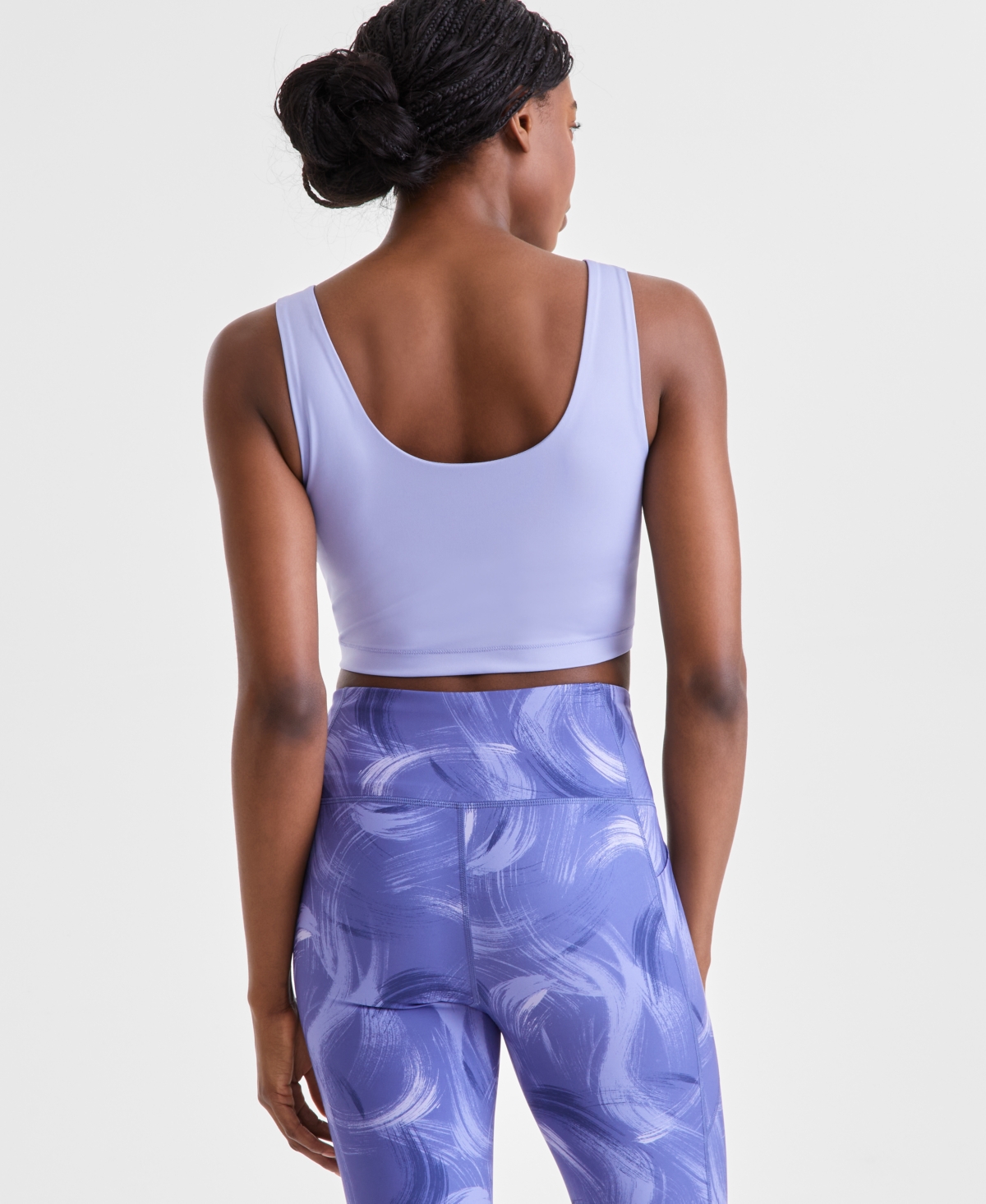 Id Ideology Women's Compression Cropped Tank Top, Exclusively At Macy's In Thistle Down