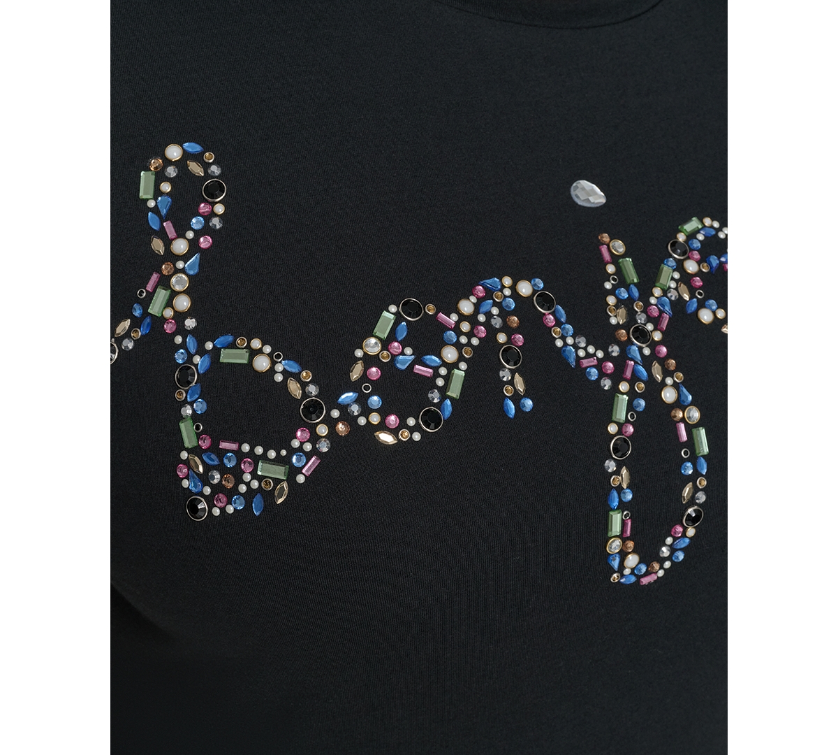 Karl Lagerfeld Plus Size Embellished Bonjour T-shirt In Black