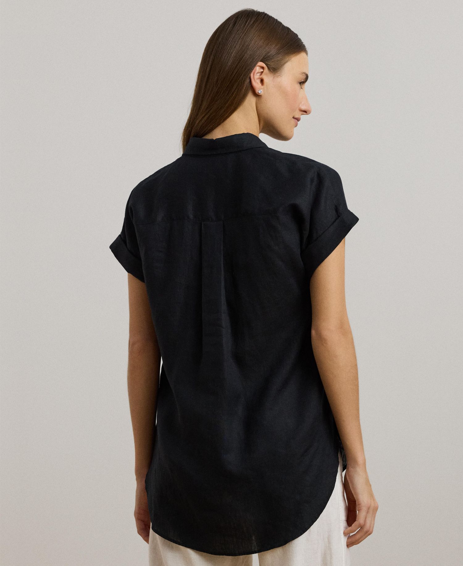 Dolman-Sleeve 100% Linen Shirt