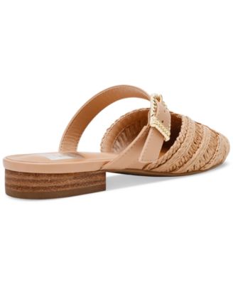 Women's Domain Raffia Woven Flat Pointed Toe Mules