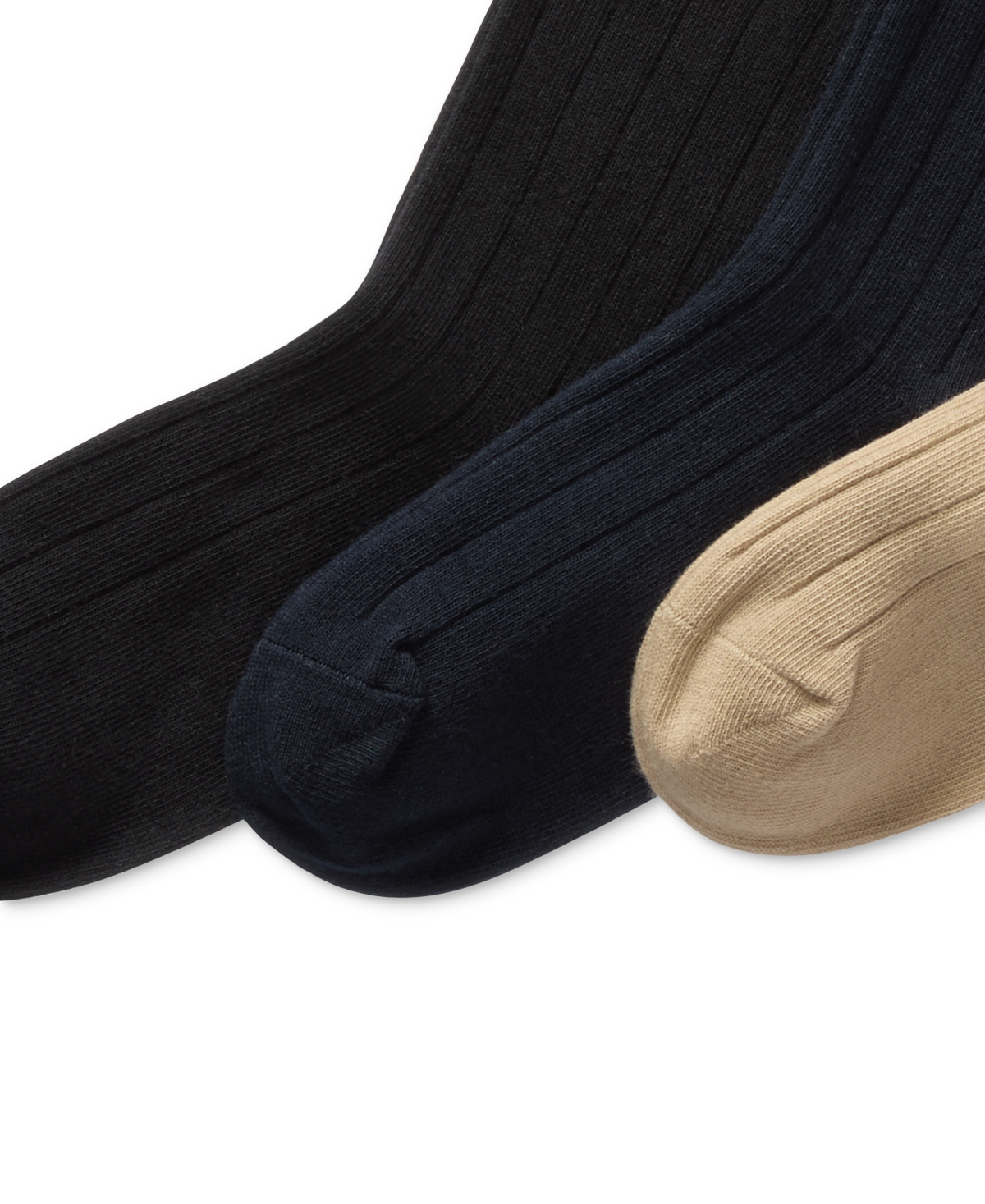 Polo Ralph Lauren Toddler Boys Wide Rib Slack Socks, 3-pack In Med Beige