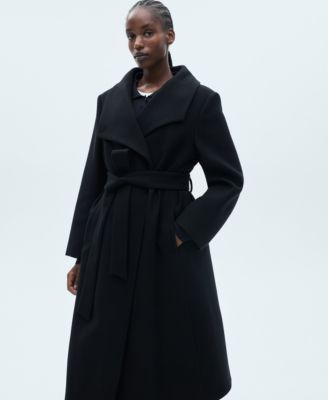 Women's Belted Woolen Coat